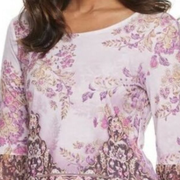 Croft & Barrow® Embellished 3/4 Chiffon Sleeve/XXL - Picture 2 of 6